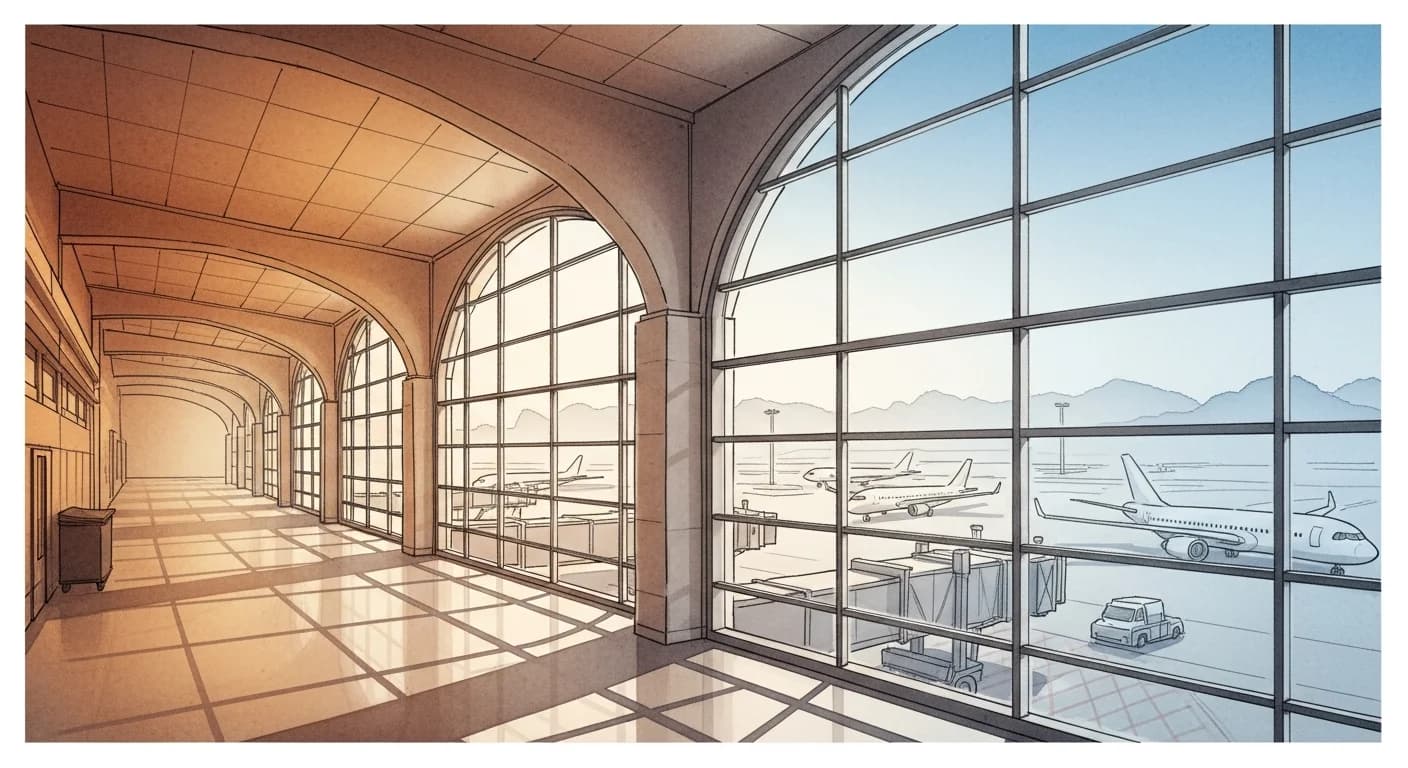 공항 꿈해몽 — 새 출발과 기회 상실의 갈림길