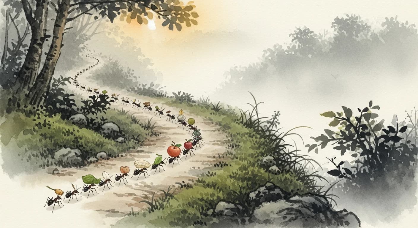 개미꿈 해몽 — 재물운부터 경고까지, 개미 꿈이 말하는 것들