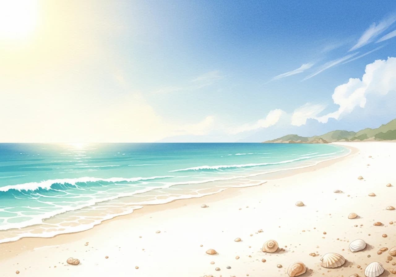 맑은 해변 꿈 — 건강·재물운이 오르는 길몽