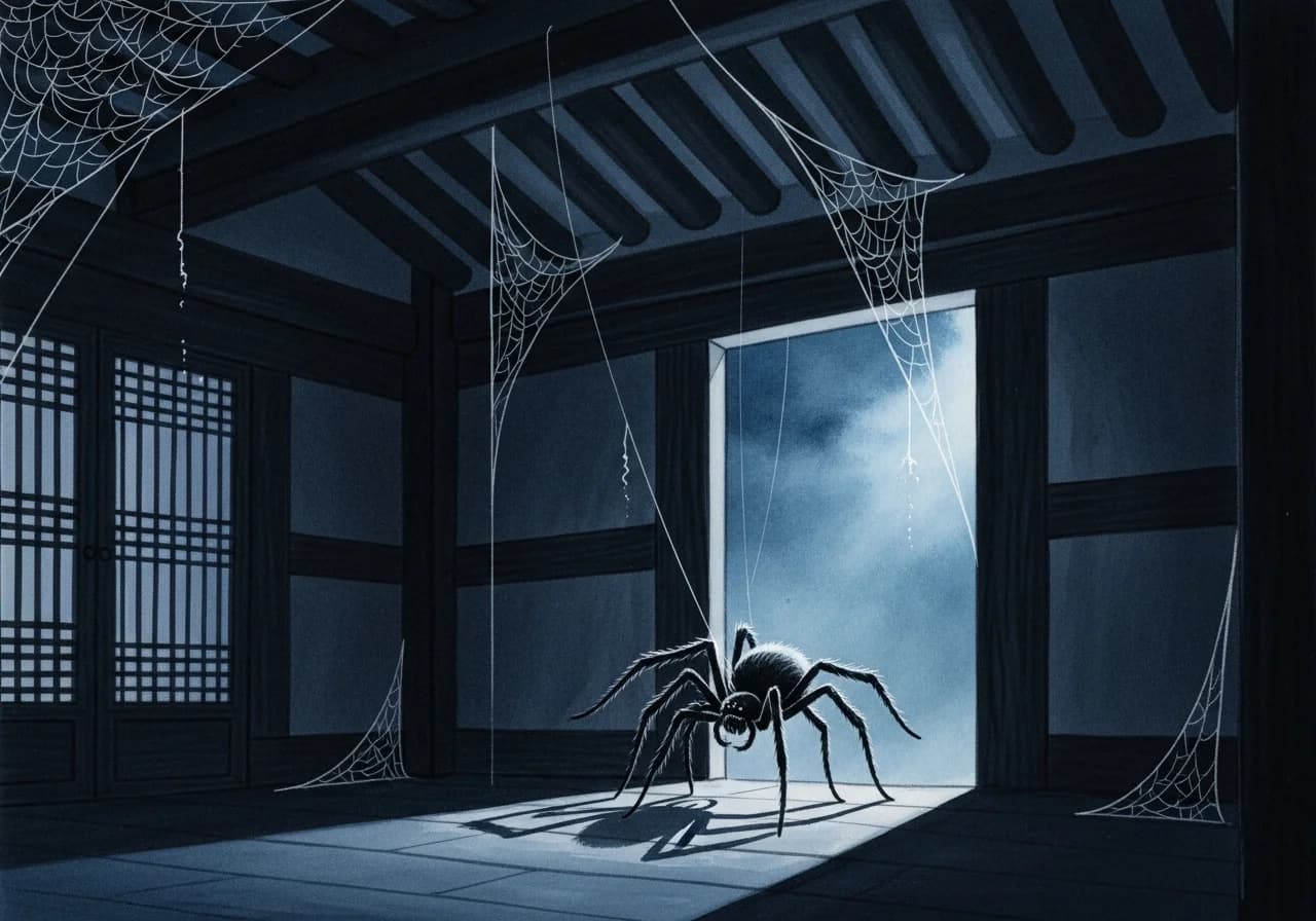 큰 거미 꿈 — 흉몽으로 보는 경우