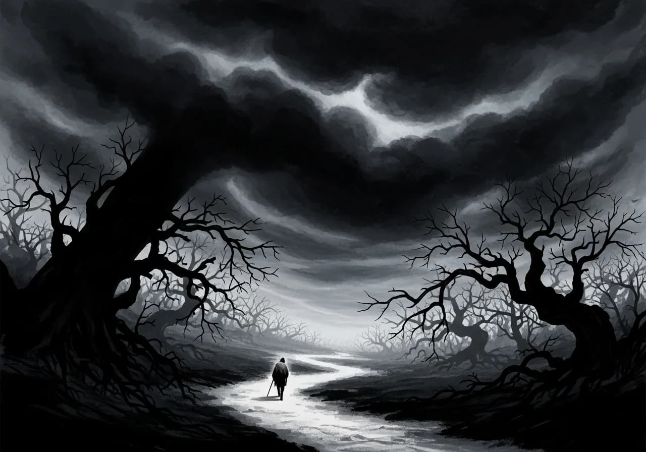 Inauspicious Interpretation — Murky, Fear-Inducing Black Warns of Troubles Ahead