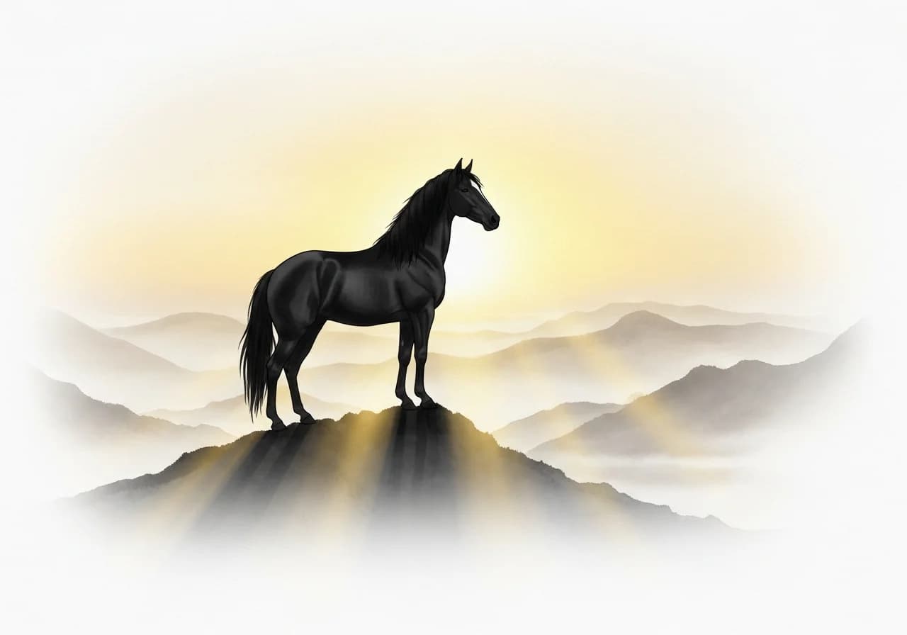Auspicious Signs: The Galloping Black Horse