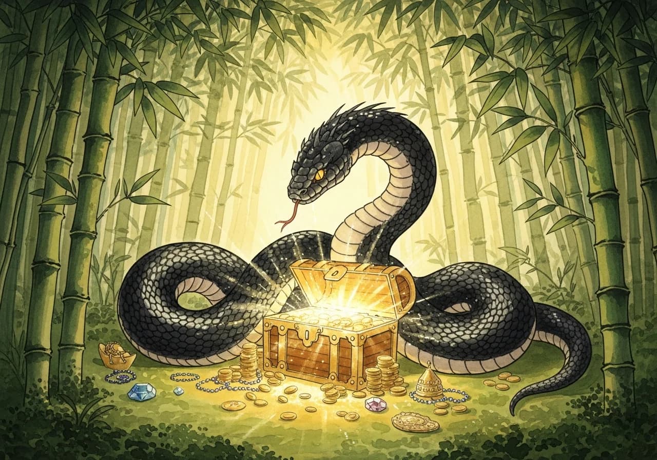 Auspicious Black Snake Dreams: Wealth and Prosperity