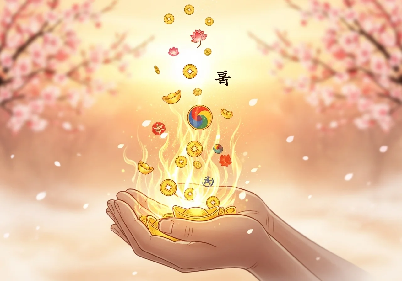 통증 없는 불꿈 — 대표적인 재물운 길몽