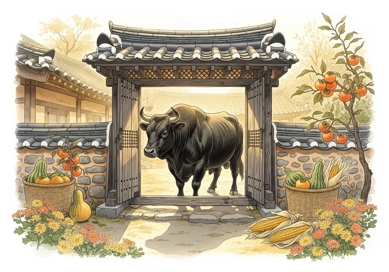 황소꿈의 길몽 — 재물, 성공, 풍요의 신호