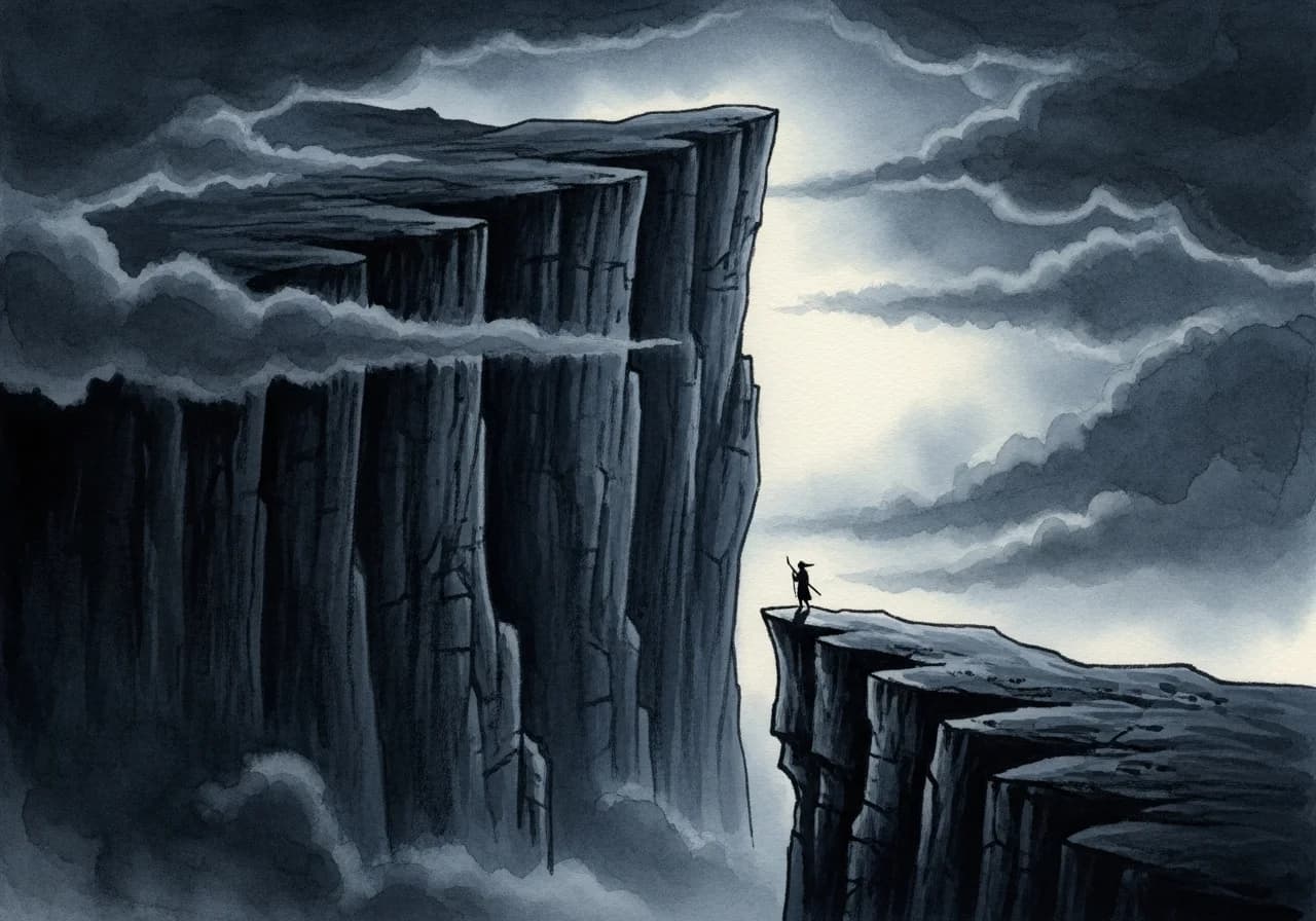 절벽 꿈 — 흉몽으로 보는 경우