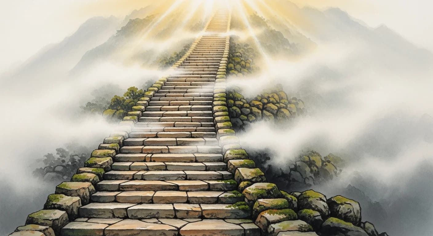 Climbing Stairs Dream Meaning — What Korean Dream Tradition Says
