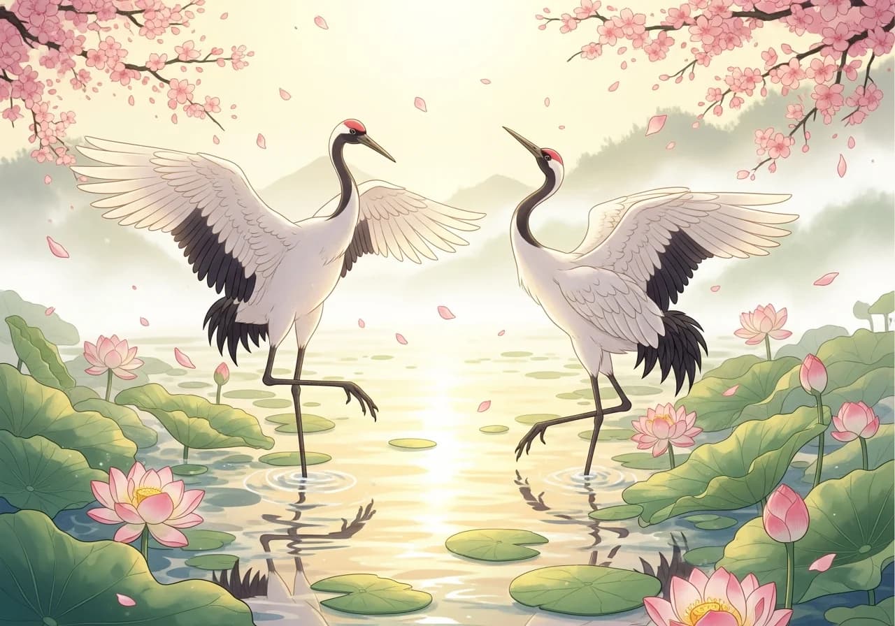 Classic Auspicious Crane Dreams — Promotion, Exams, and Benefactors