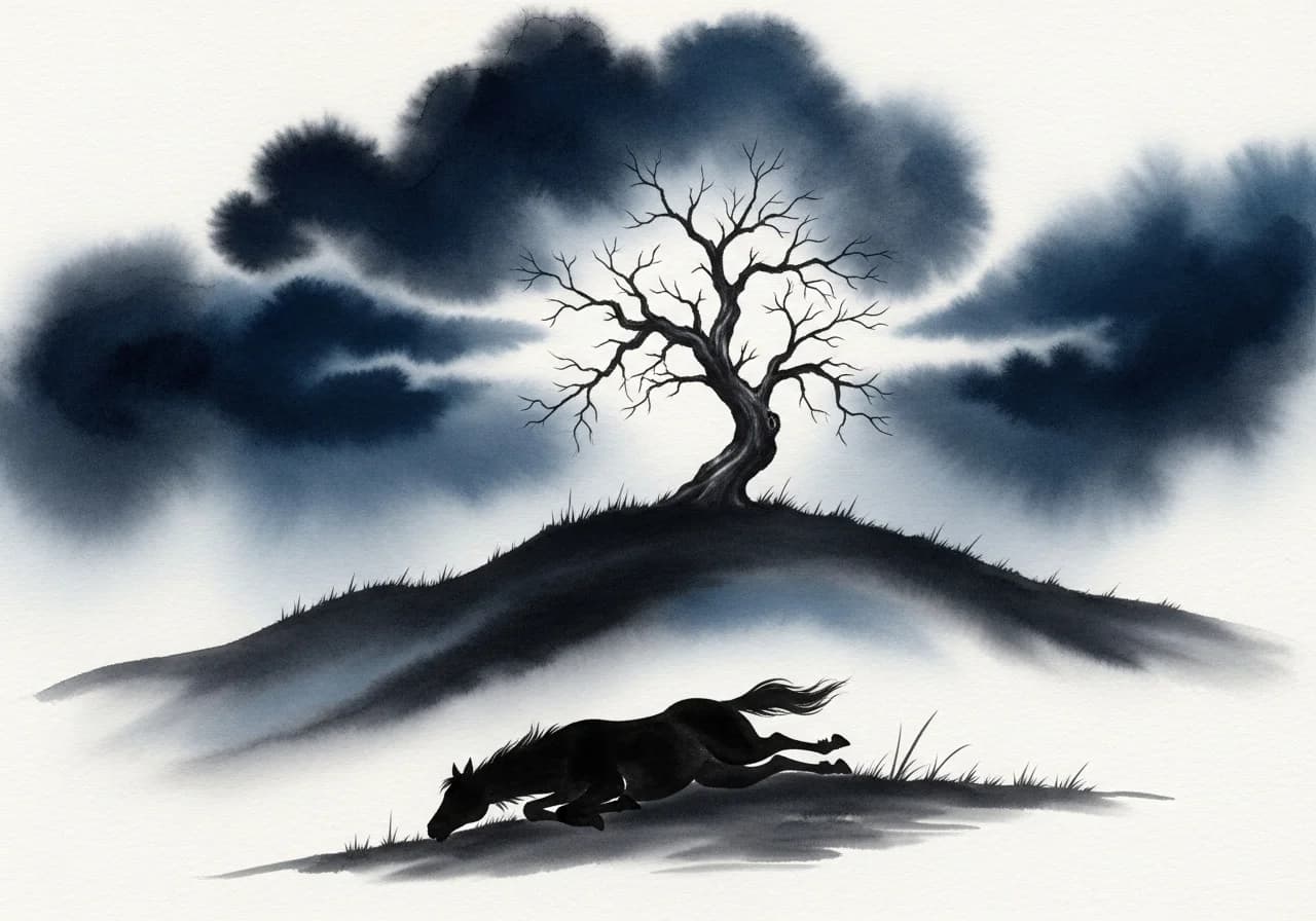 죽은 말 꿈 — 흉몽으로서의 경고