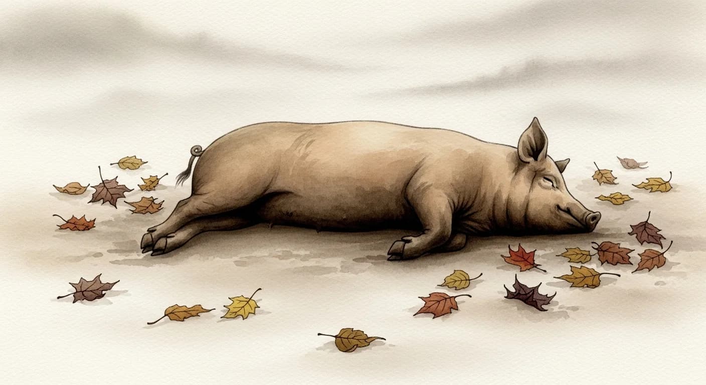 Dead Pig Dream Meaning — Reading the Warning When Fortune's Symbol Dies