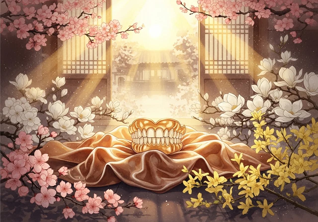 틀니를 편안하게 착용하는 꿈 — 회복과 안정의 길몽