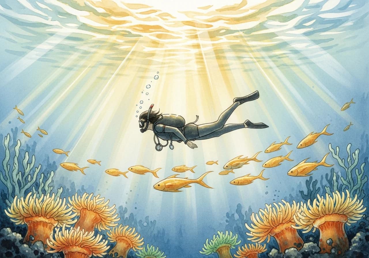 맑은 물로 다이빙하는 꿈 — 기회를 향해 뛰어드는 길몽