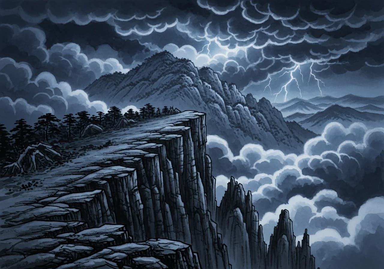 흉몽으로 보는 산에서 떨어지는 꿈