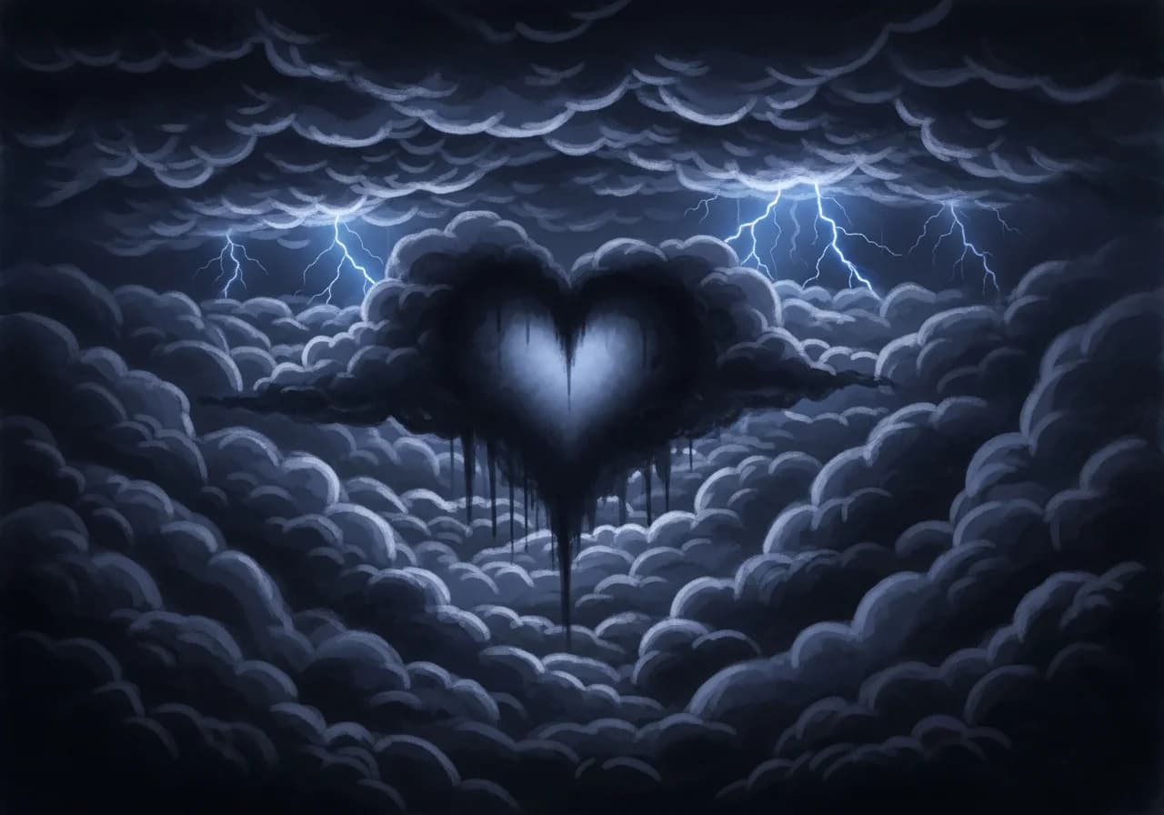 공포와 불안 속 격렬한 박동 — 흉몽 해석