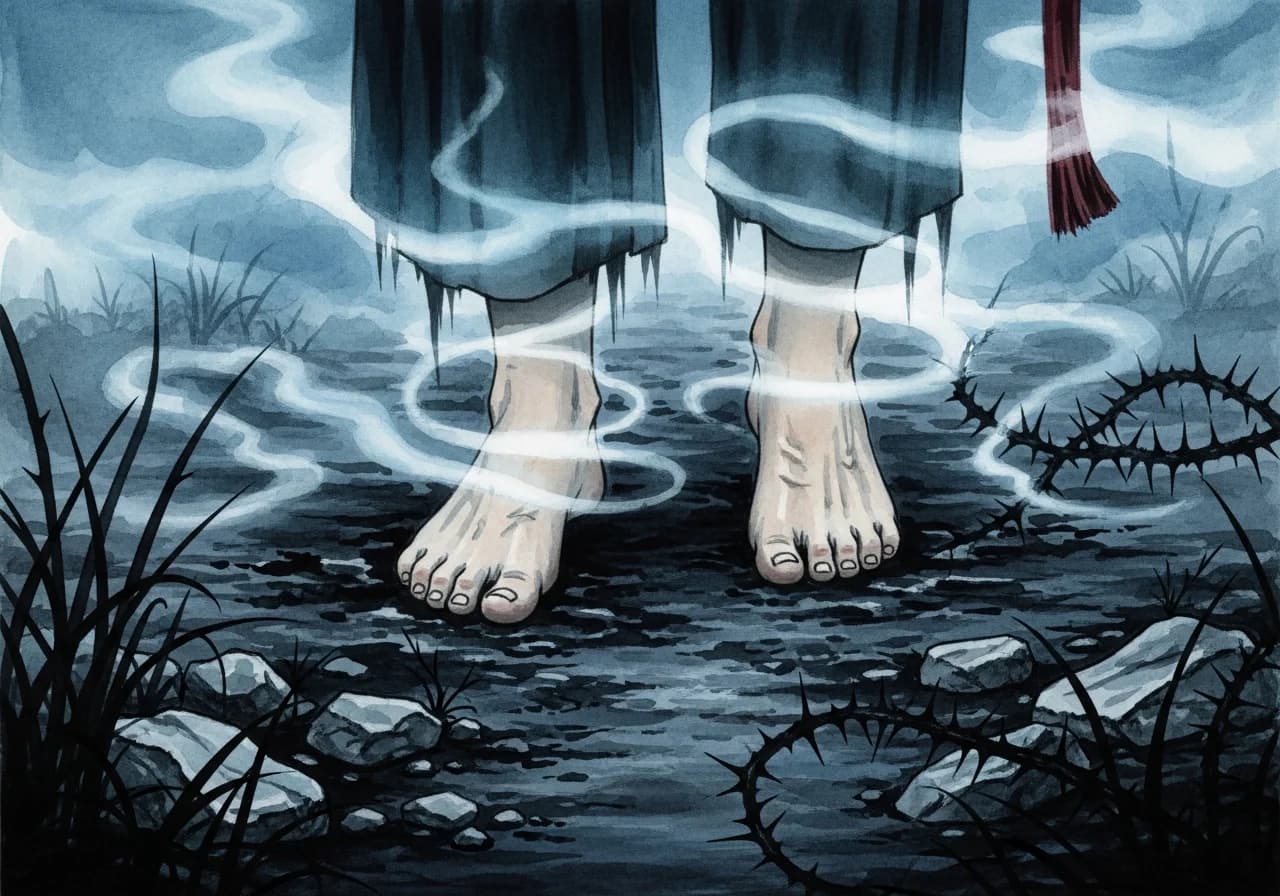 흉몽: 다치고 더럽고 사라지는 발