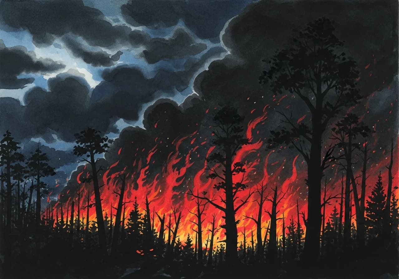 번지는 불꿈의 흉몽 해석 — 갈등 확산과 건강 경고