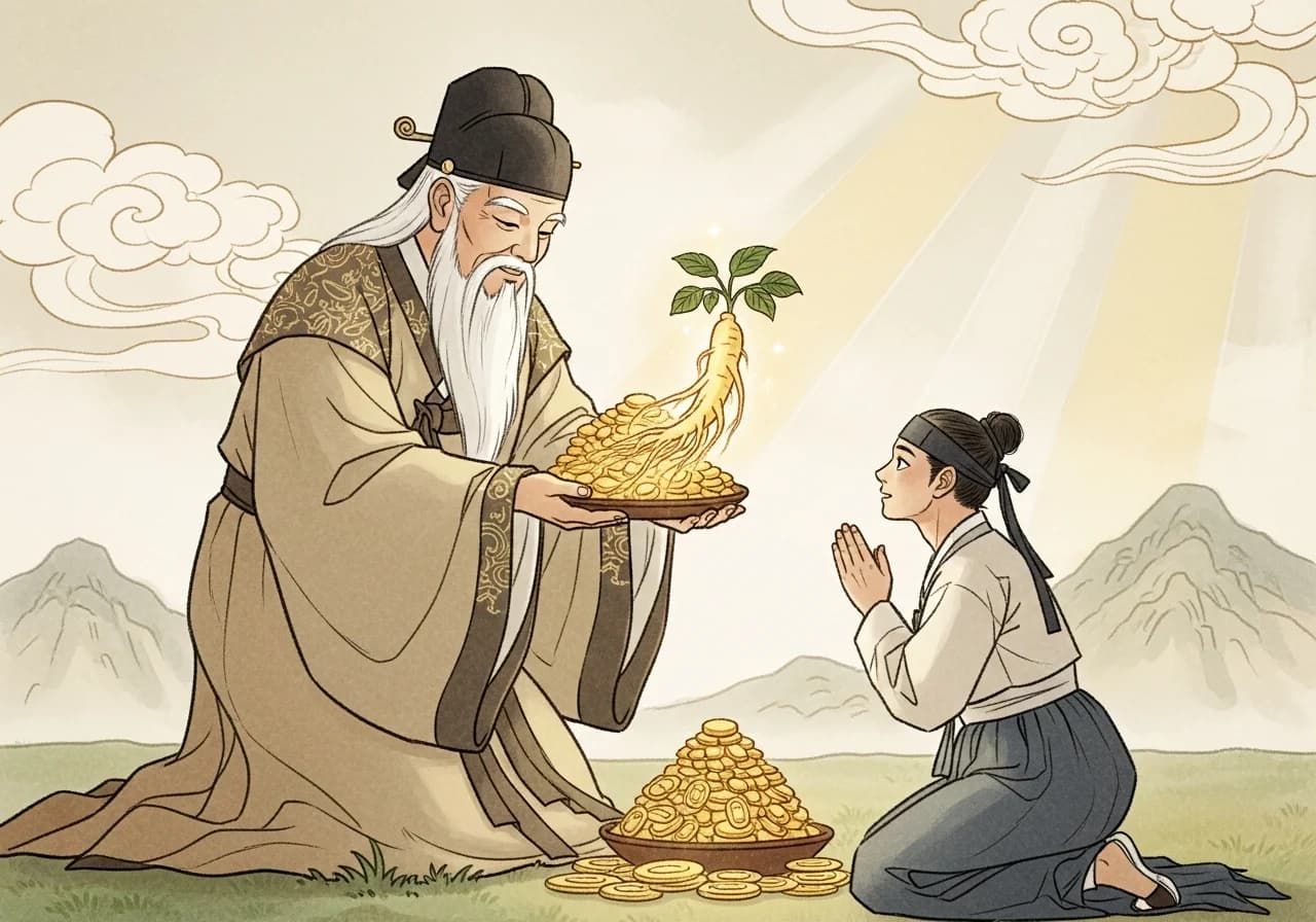 신령에게 계시·선물·악수를 받는 꿈 — 최고 수준의 길몽