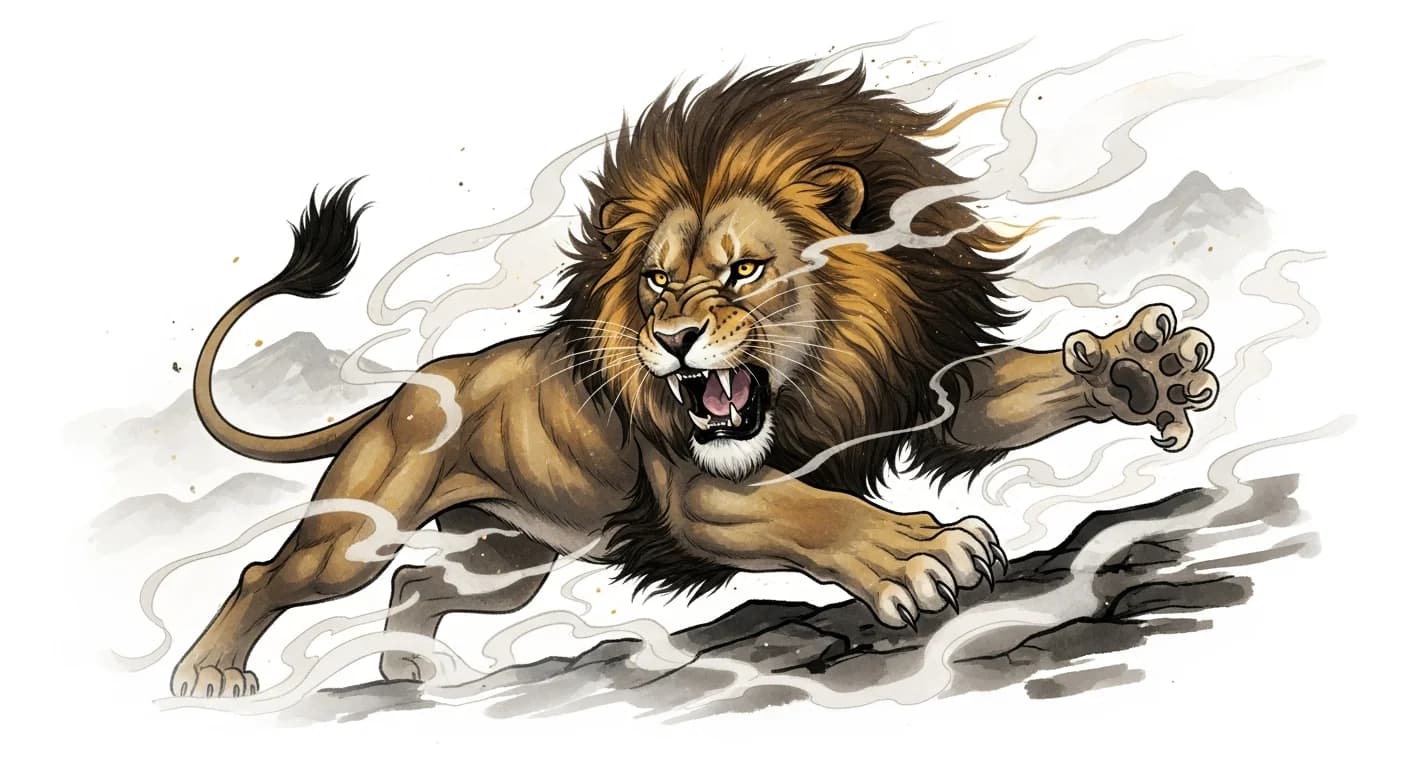 Lion Attacking Dream Meaning — When Surviving the Attack Brings Fortune