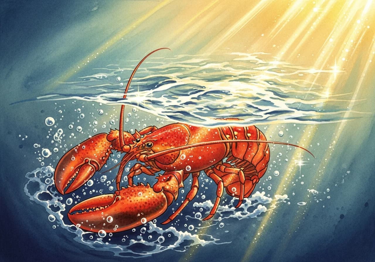 살아 있는 바닷가재 꿈 — 재물운과 기회의 상승