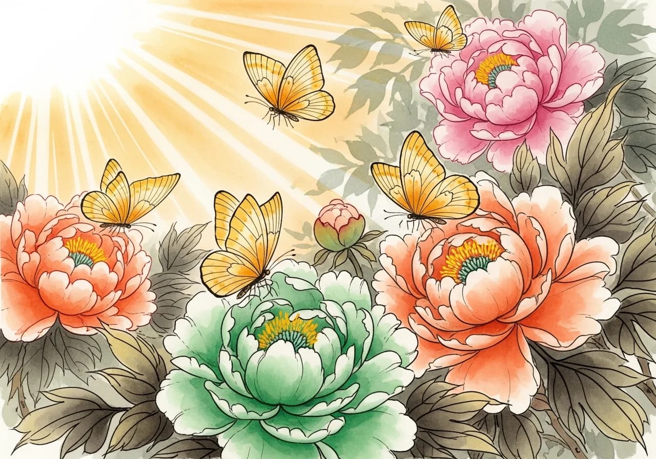 나비 떼가 날아다니는 꿈 — 경사와 재물의 길몽