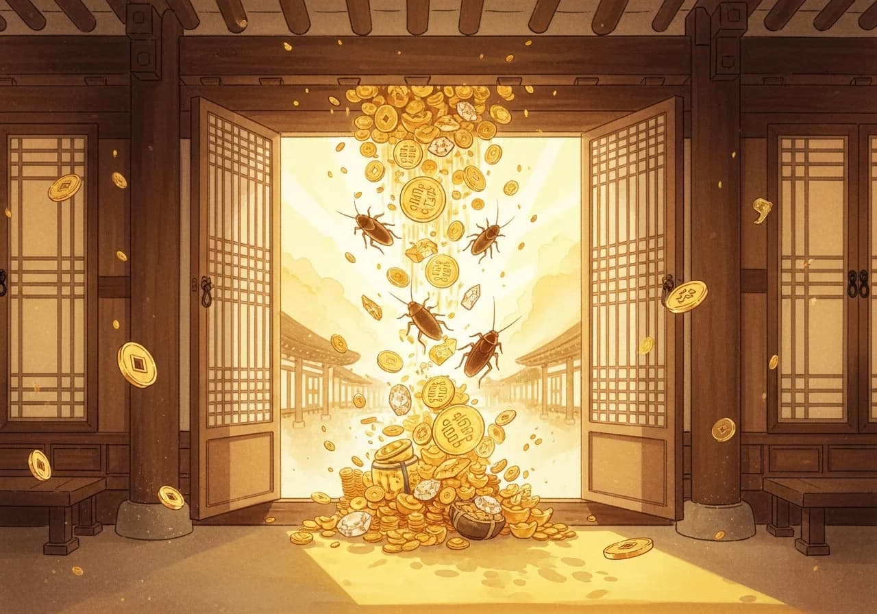 바퀴벌레가 집에 가득한 꿈 — 재물운 길몽