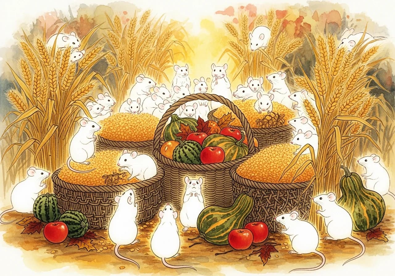 Auspicious Interpretation — White Mice and the Promise of Abundance