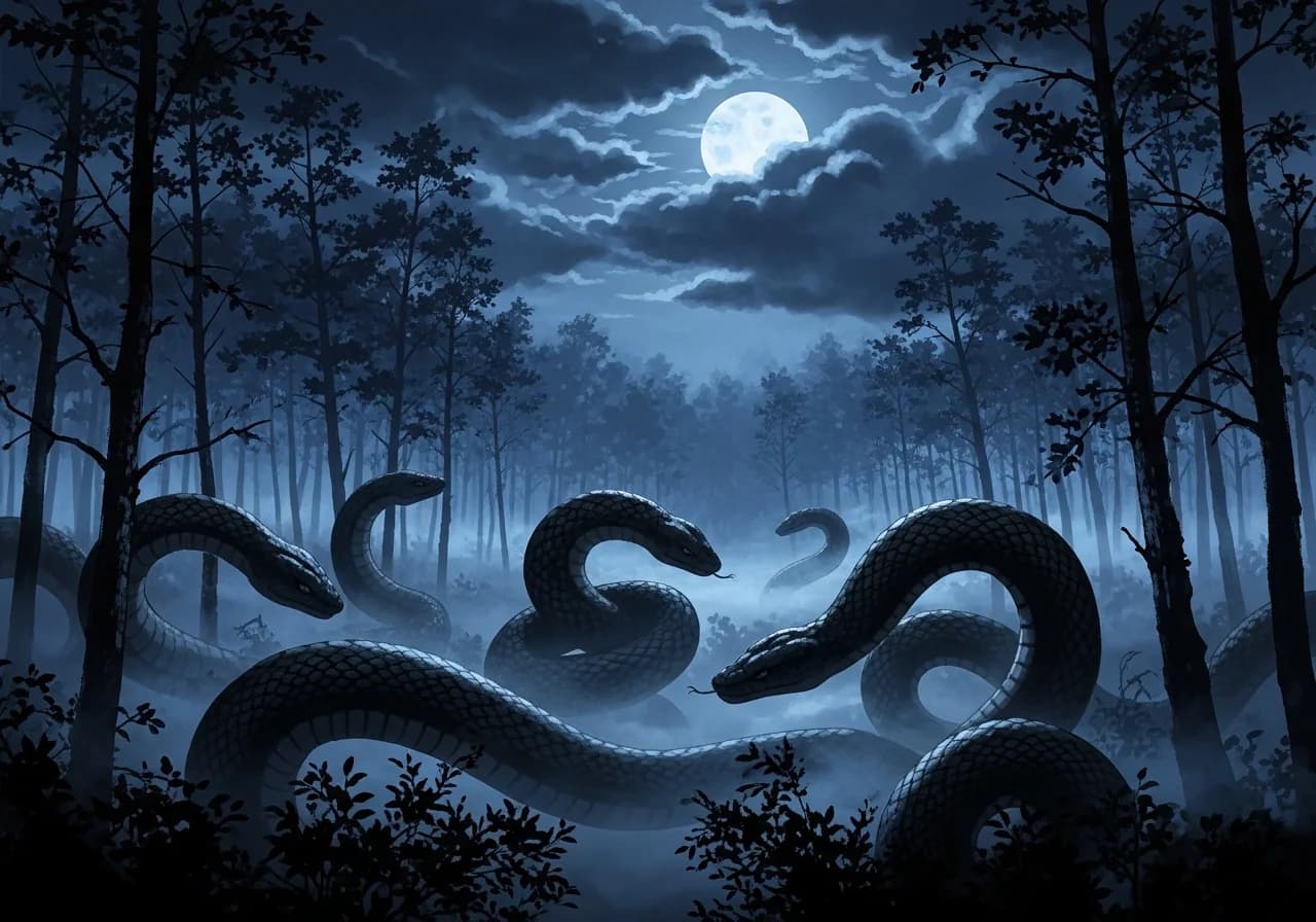 뱀이 많이 나오는 꿈 — 흉몽 해석