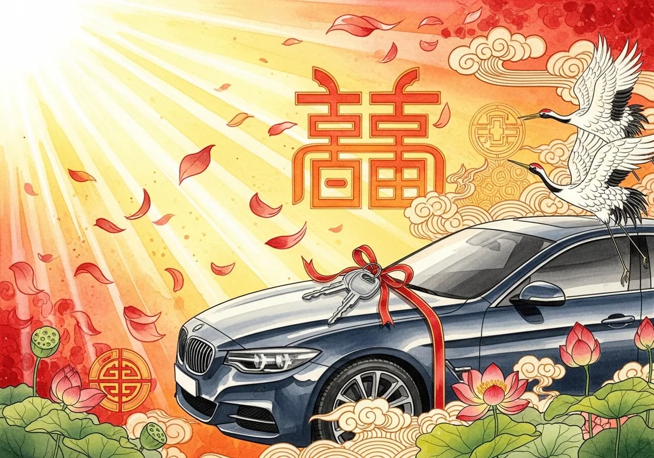 New Car Dream as an Auspicious Omen — Status and Opportunity
