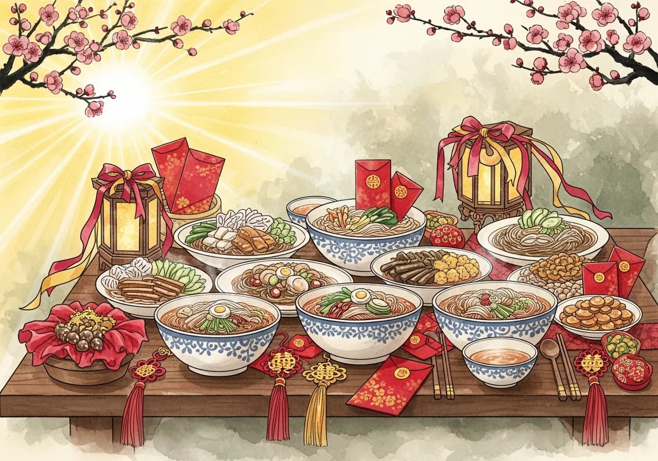 Auspicious Noodle Dreams — Signs of Fortune and Celebration