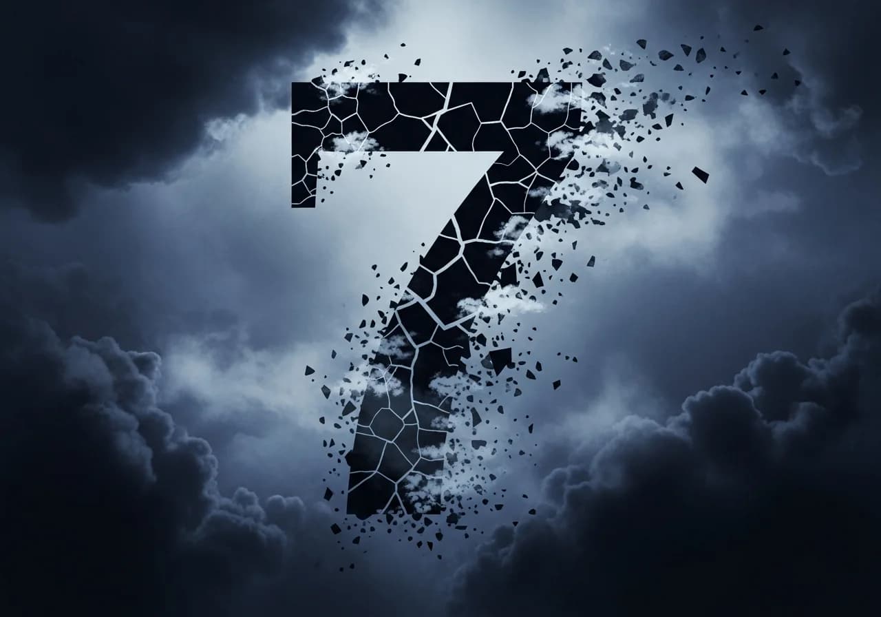 흉몽 해석: 검거나 흐릿한 숫자 7