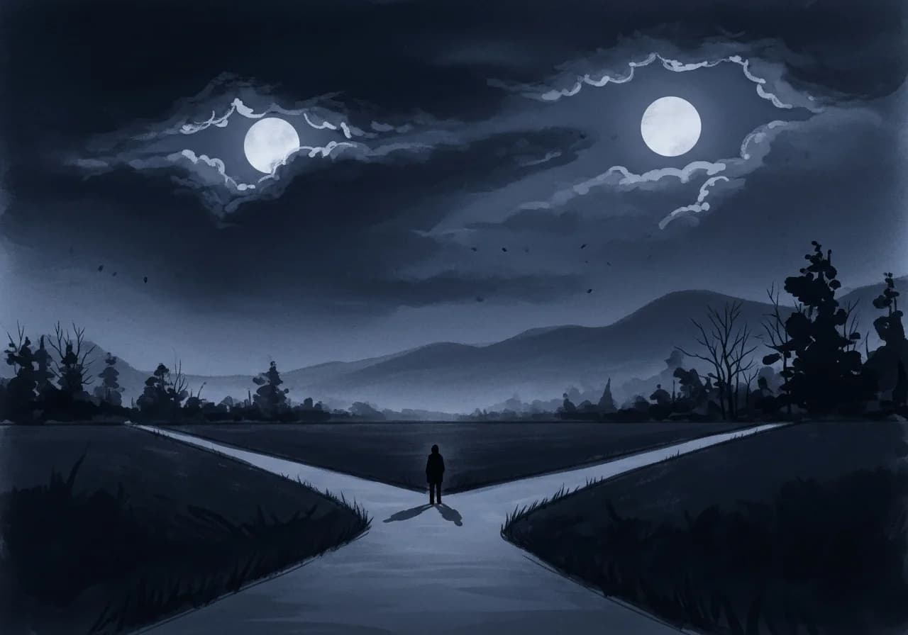 숫자 2 꿈의 흉몽 해석 — 우유부단함과 이중성의 경고