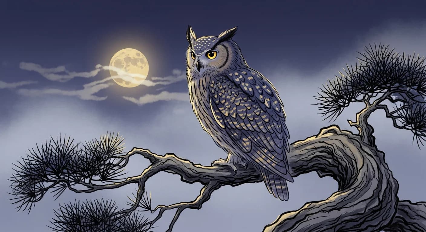 Owl Dream Meaning — Between Wealth Omen and Warning in Korean Tradition