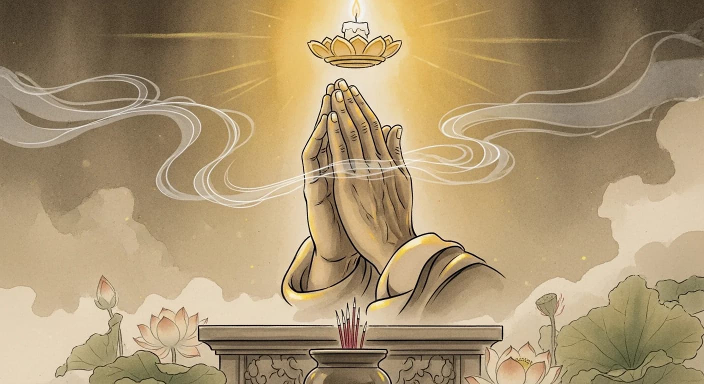 Praying Dream Meaning — When the Unconscious Reaches Toward Heaven