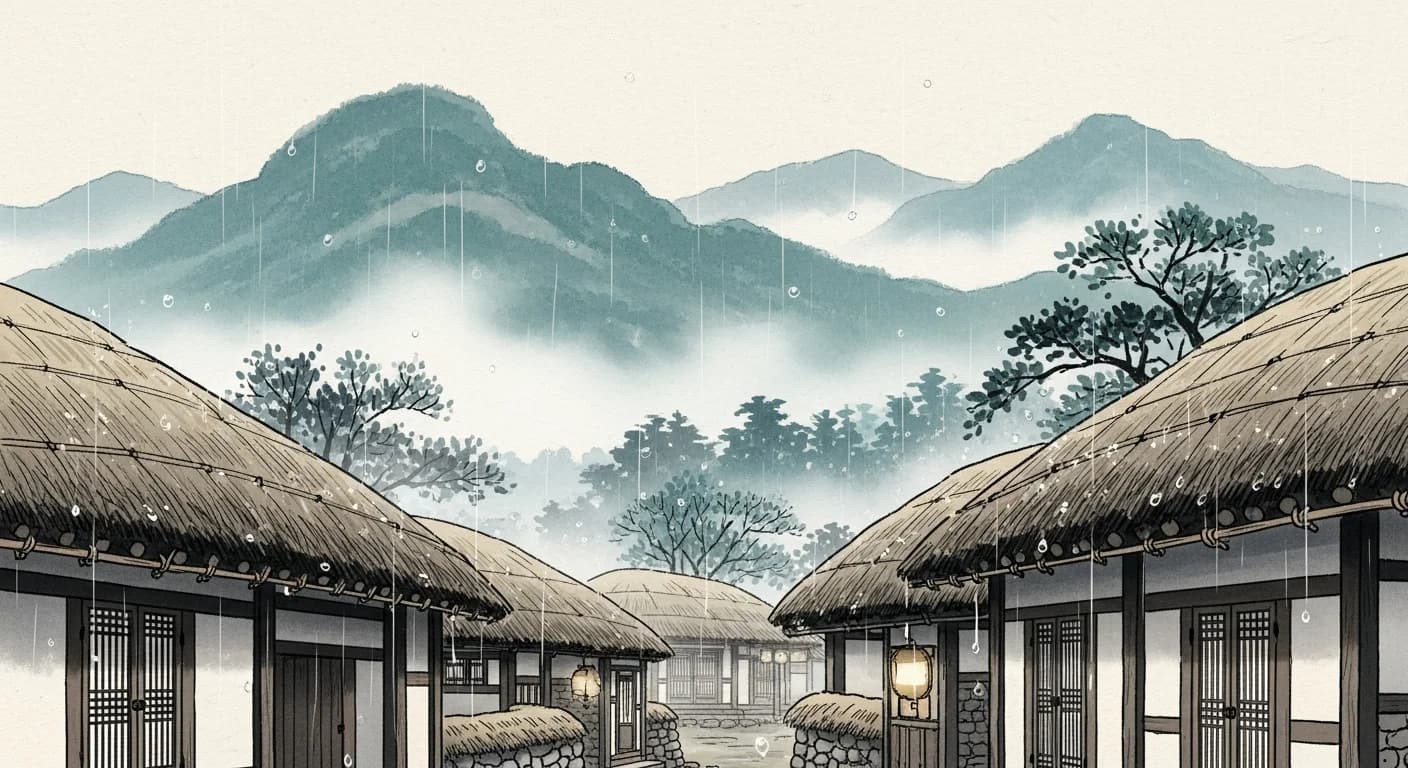 Rain Dream Meaning — Korean Interpretation from Fortune to Warning