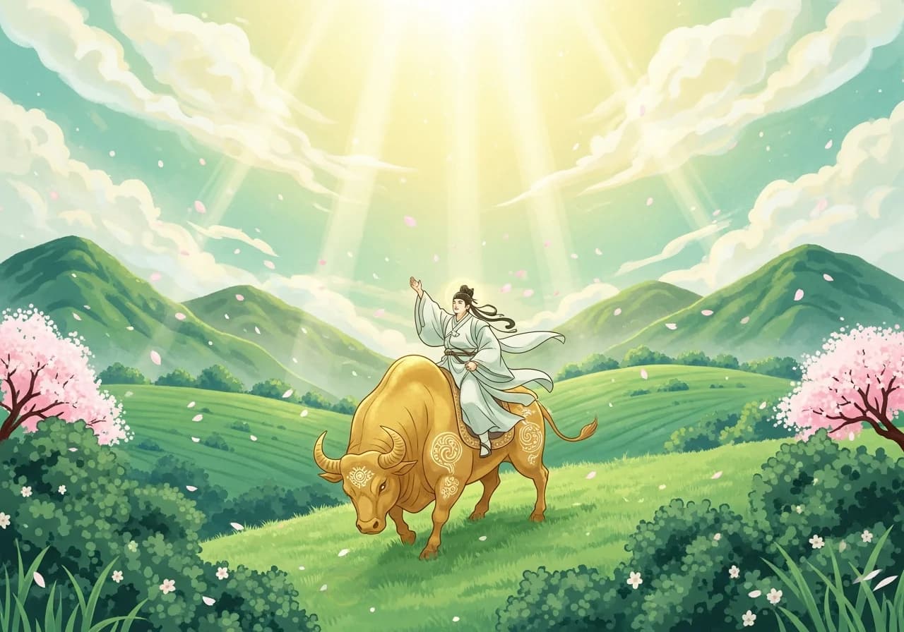 소를 타는 꿈 — 길몽의 의미