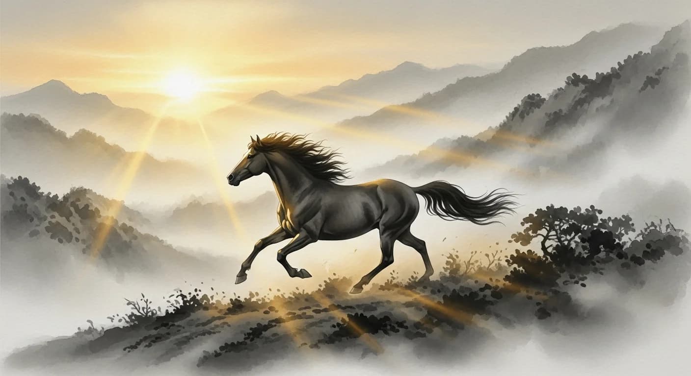 말을 타는 꿈 해몽 — 승진과 성공을 예고하는 대길몽