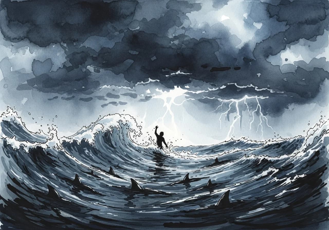 Shark Dream — Inauspicious: A Warning of Threat and Betrayal
