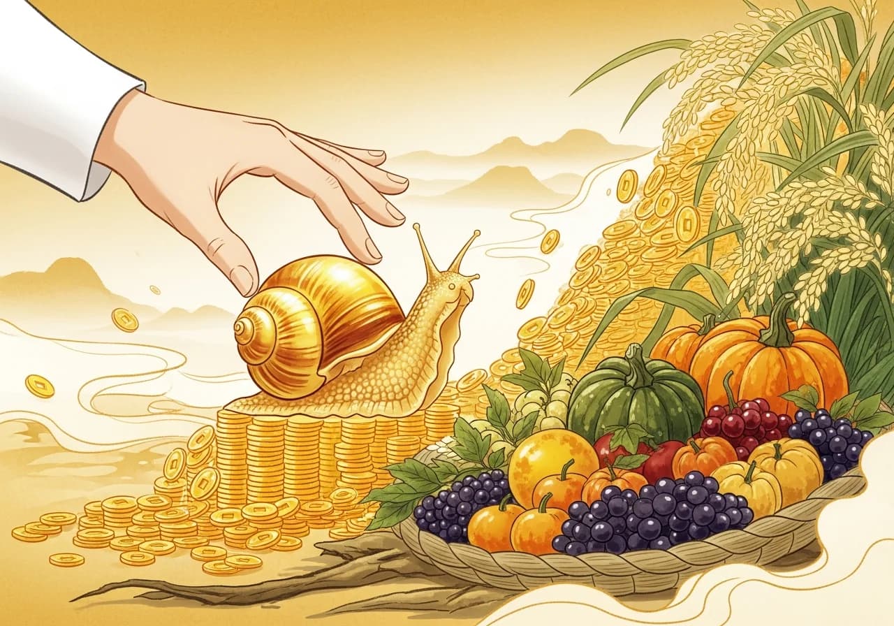 달팽이 꿈 — 길몽: 재물이 들어오고 사업이 성공한다