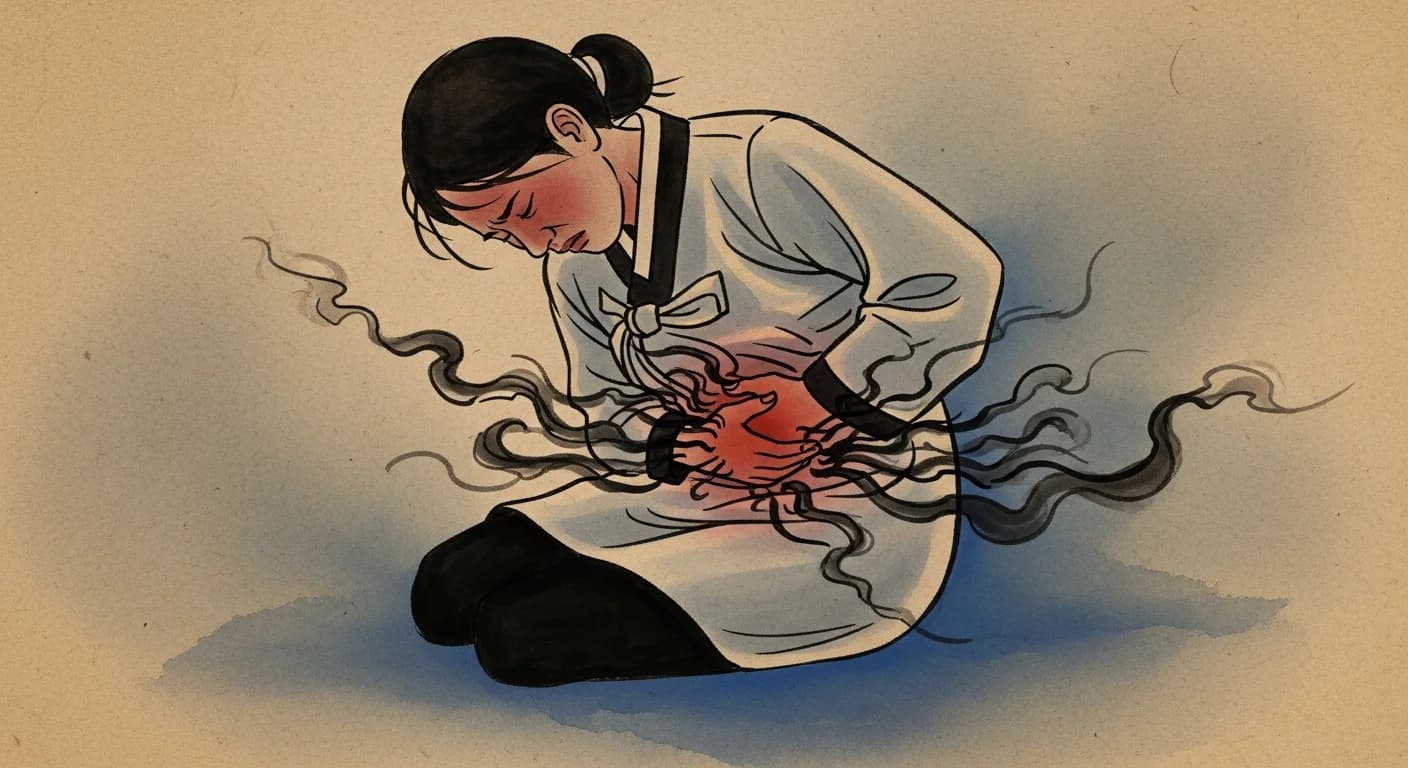배가 아픈 꿈 해몽 — 복통 꿈이 전하는 메시지