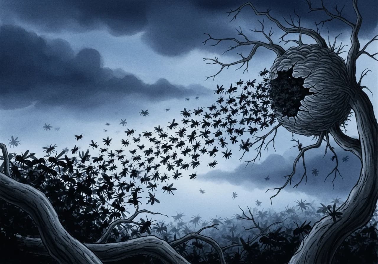 벌떼 꿈 — 흉몽: 집단적 위협과 갈등의 경고