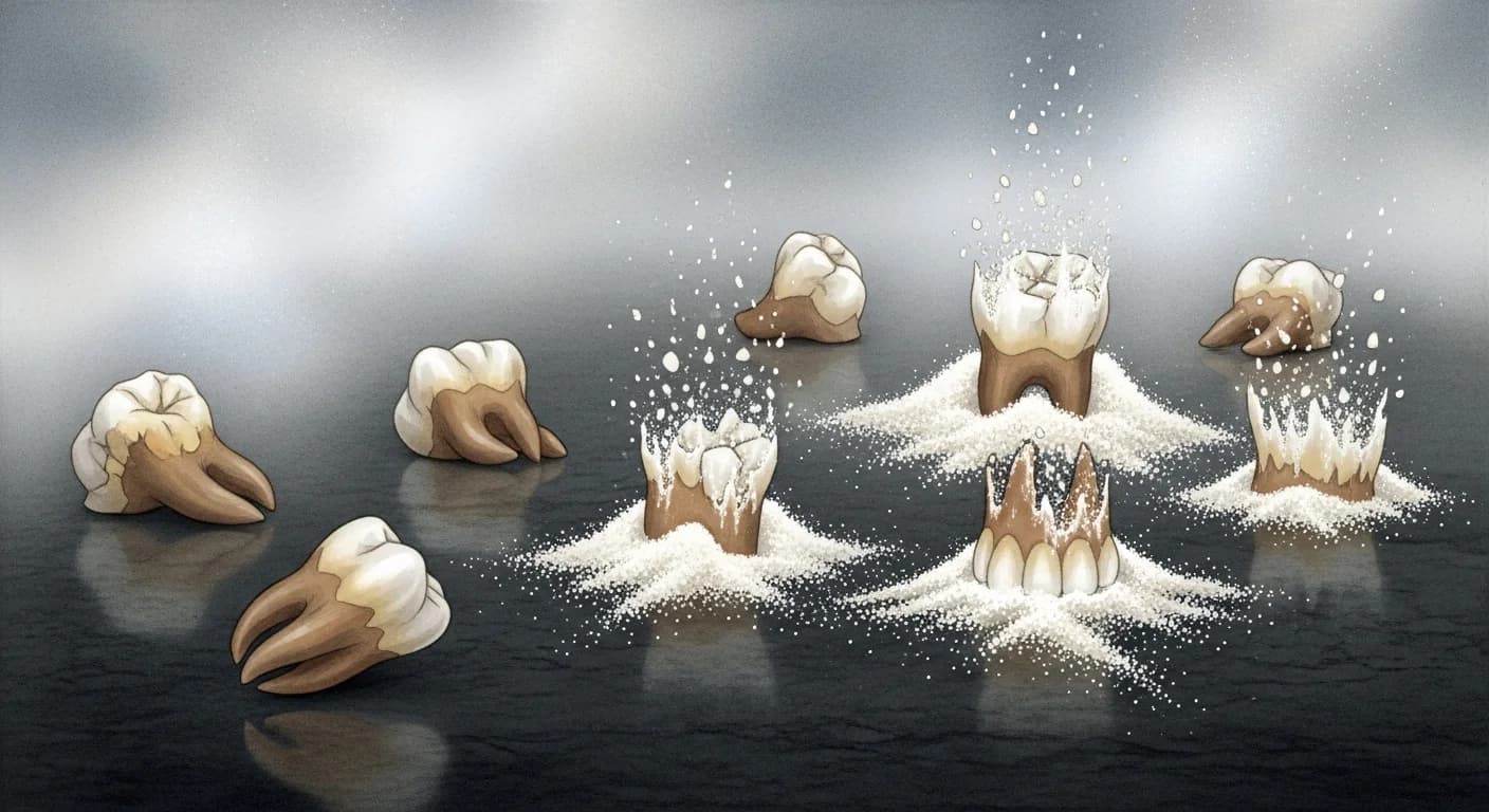 Teeth Crumbling Dream Meaning — When the Foundation Slowly Gives Way