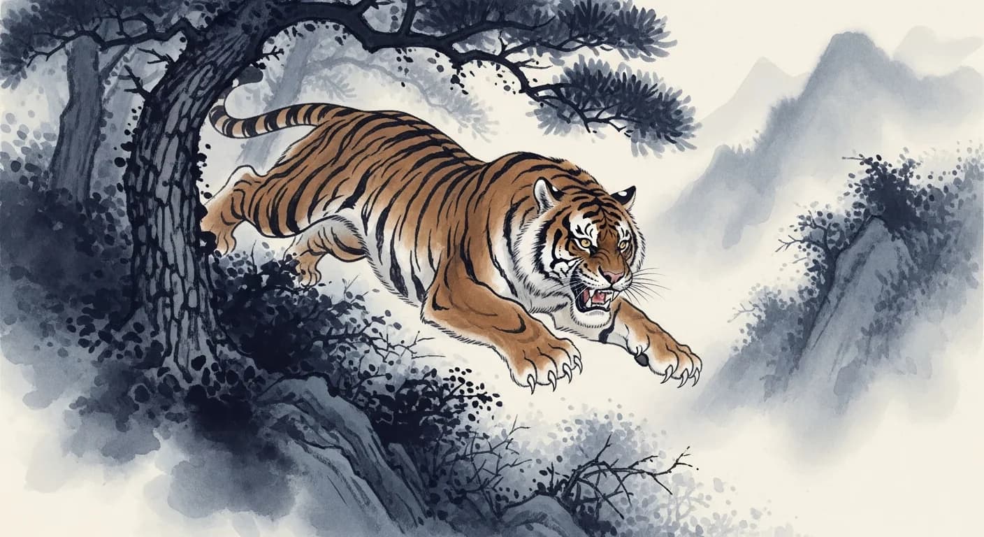 Tiger Attacking Dream Meaning (Korean Interpretation)