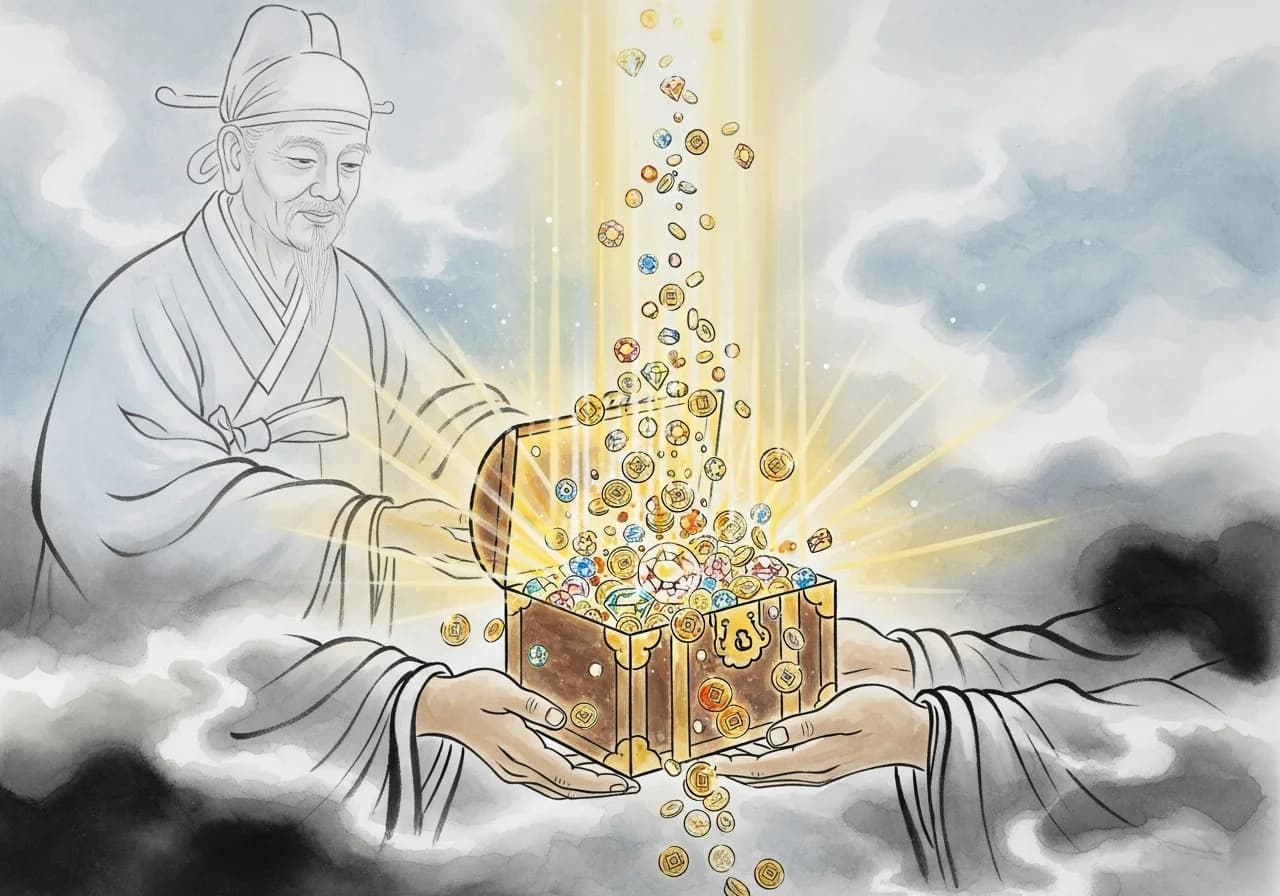 Auspicious: Finding, Receiving, or Unearthing Treasure