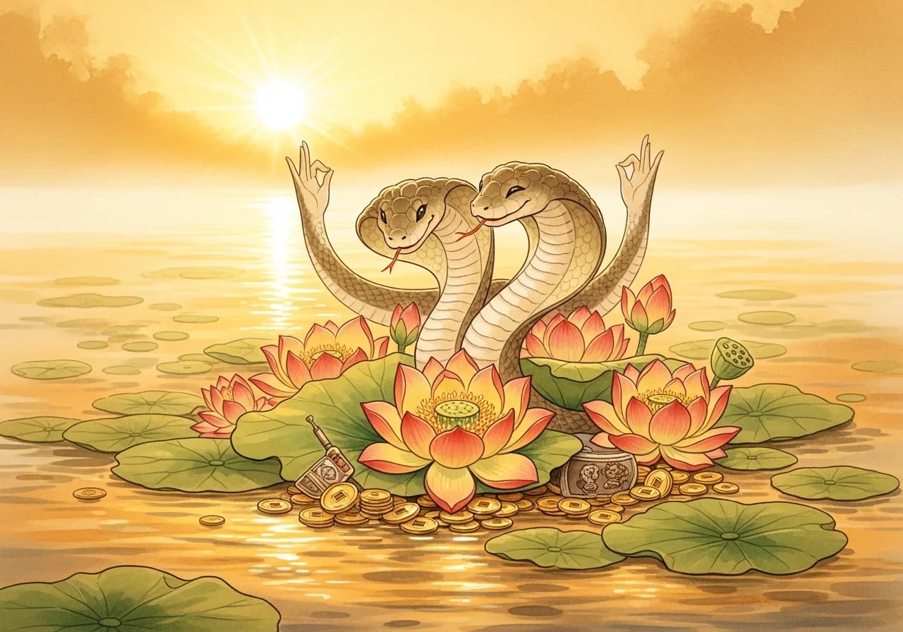 When the Two-Headed Snake Dream Is Auspicious - Double Fortune Incoming