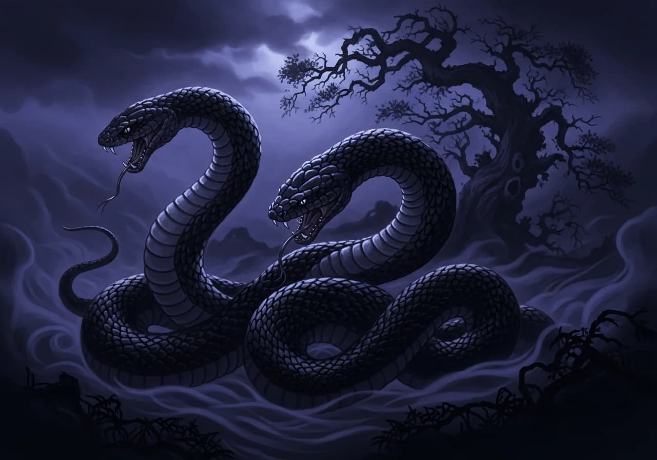 쌍두사 꿈이 흉몽인 경우 - 이중의 위협과 내적 갈등