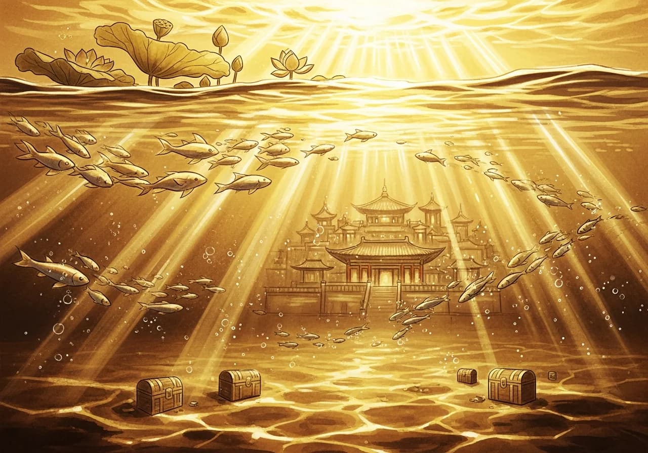 Auspicious: Swimming Freely Through Clear Water