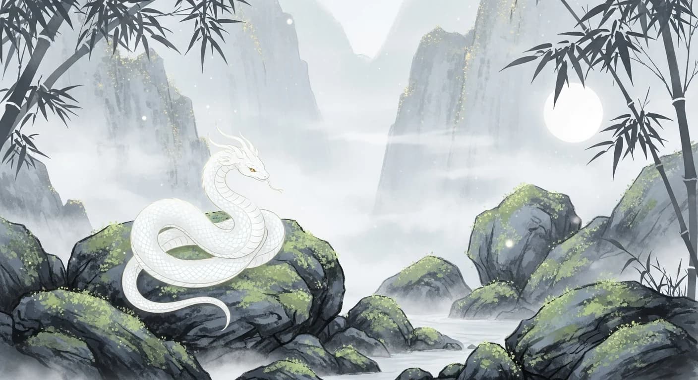 White Snake Dream Meaning — Korean Dream Interpretation (꿈해몽)